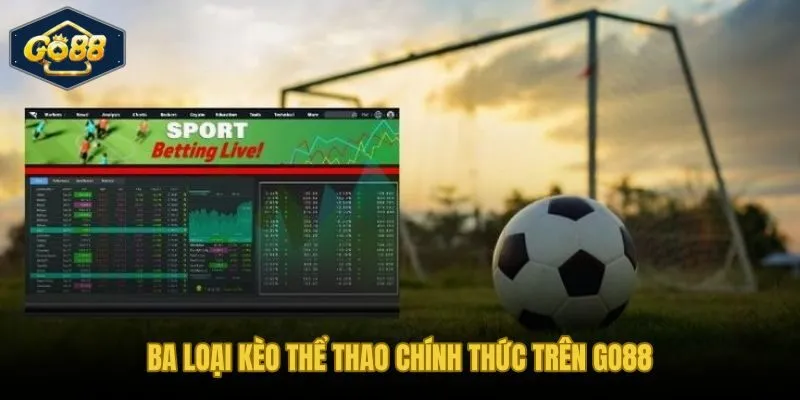 Tỷ lệ kèo Go88 phân theo ba nhóm kèo thể thao chuẩn