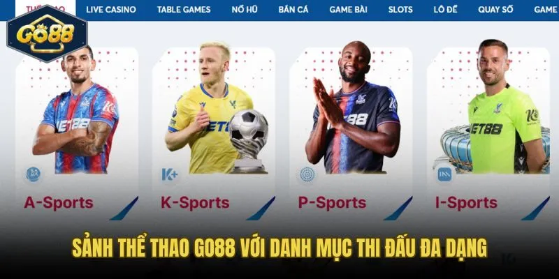 Sảnh thể thao Go88 và danh mục thi đấu cập nhật hằng ngày