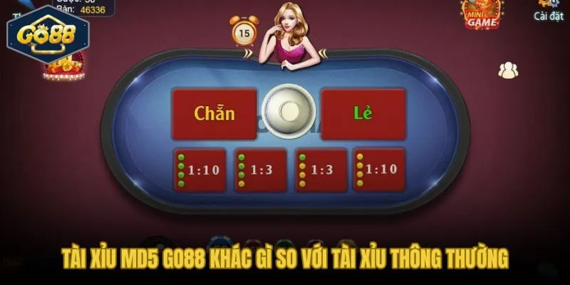 Tài xỉu MD5 Go88 và tài xỉu truyền thống khoảng cách minh bạch