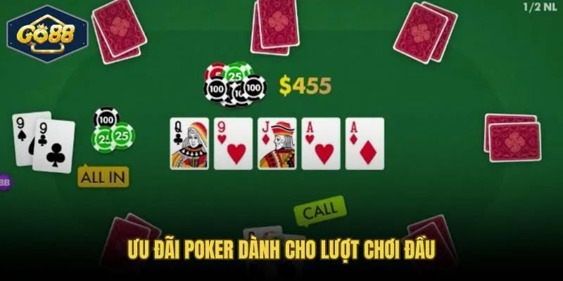 Ưu đãi poker Go88 minh bạch điều kiện dễ kích hoạt ngay lượt đầu
